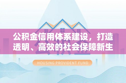 兴化公积金信用体系建设，打造透明、高效的社会保障新生态